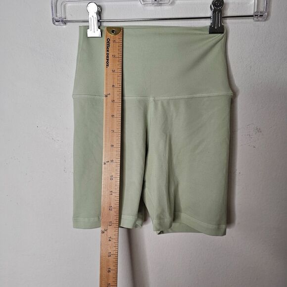 Set Active Lime Green Luxform Stretch High Waist Slimming Biker Shorts XS - Picture 6 of 8